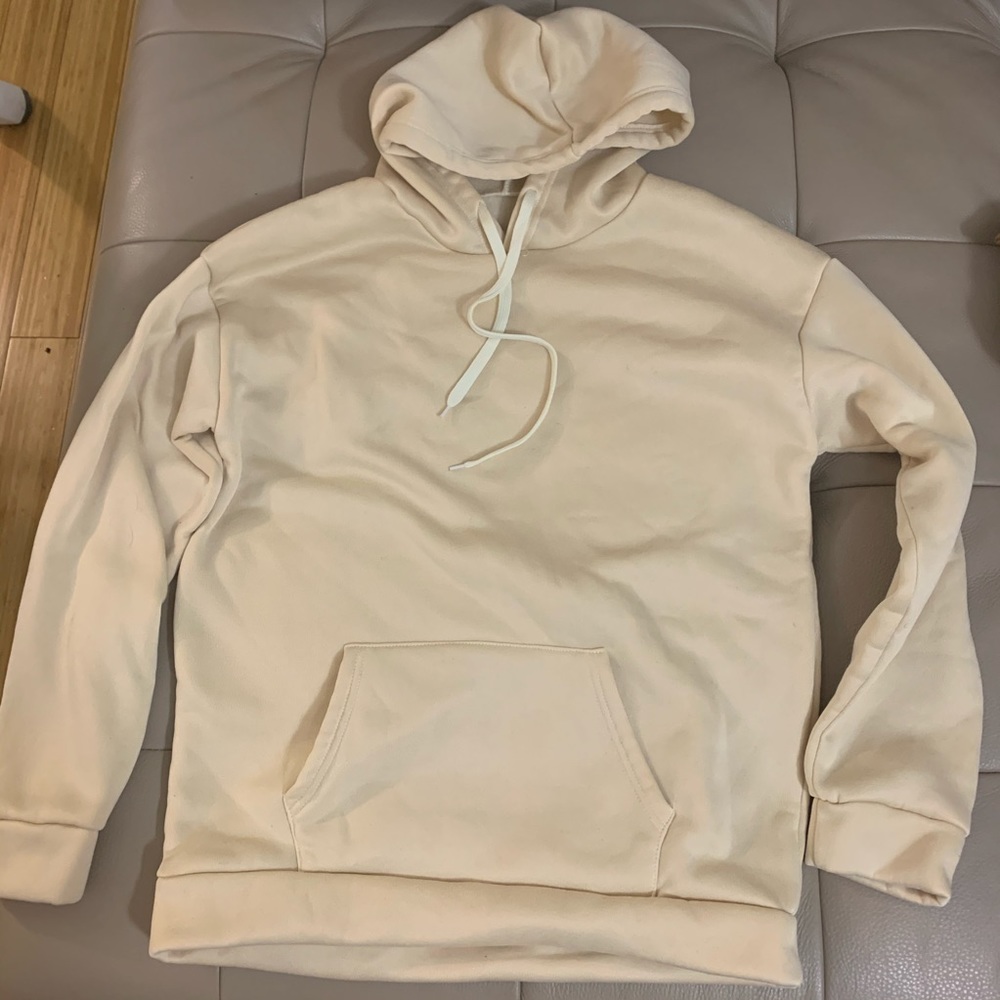Beige hoodie size L